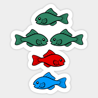 Red Fish Blue Fish Sticker